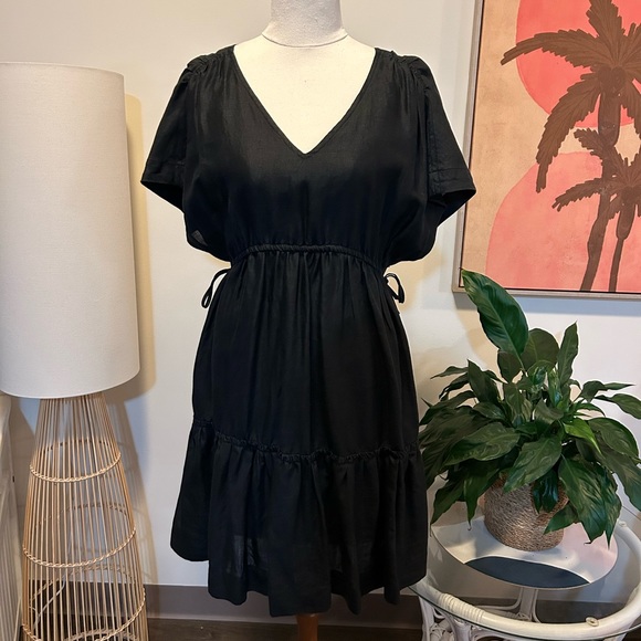 Country Road Ruched Tie Mini Dress - Picture 4 of 7